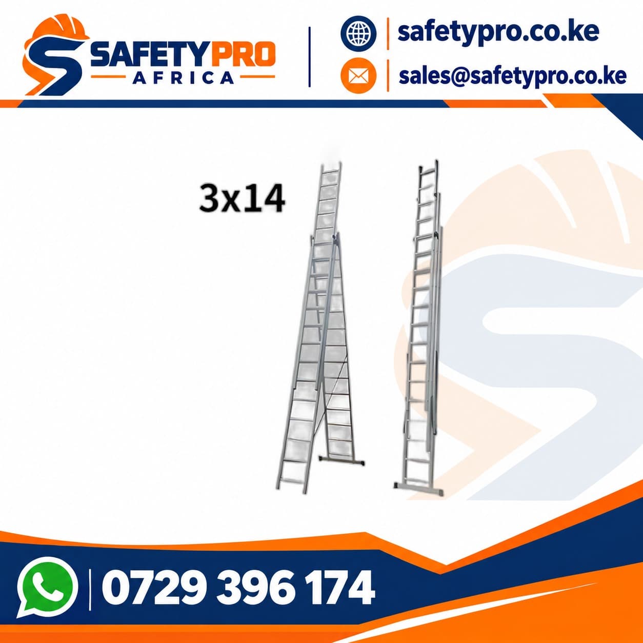 3 X 14 Step Triple Extendable Ladder