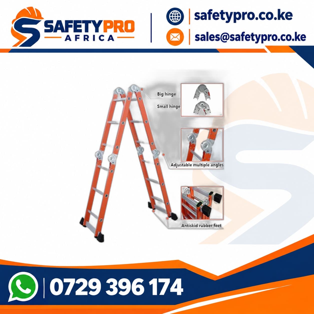 4 X 5 Step Folding Fibreglass Ladder