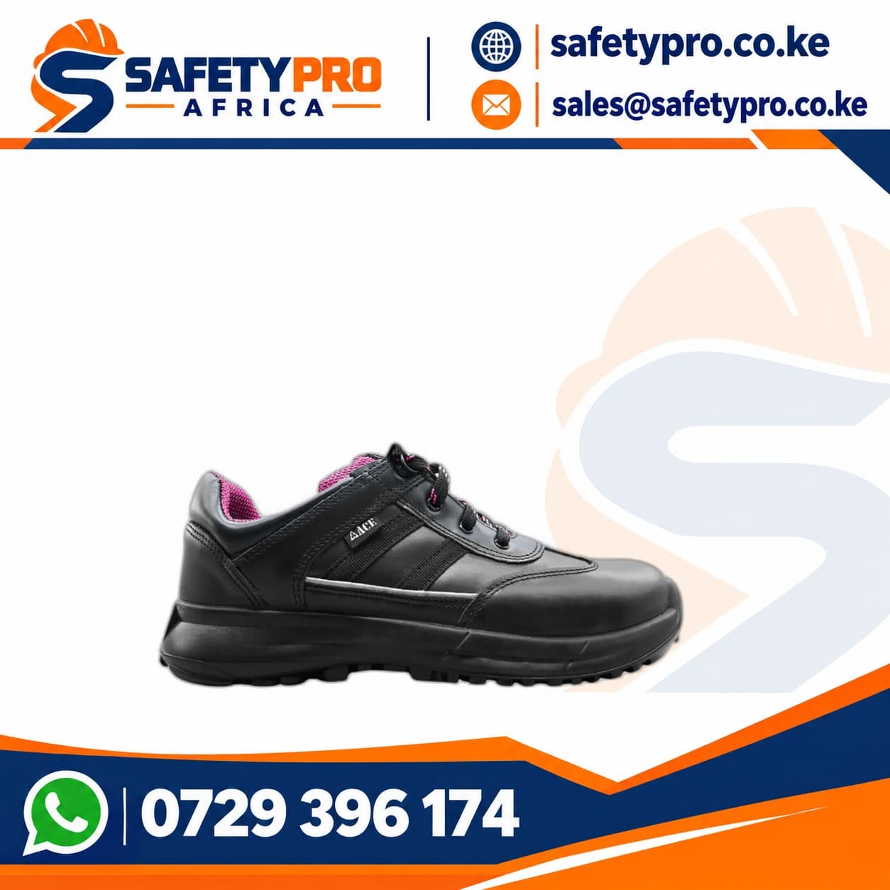 Ace Sindi Safety Shoes – Black