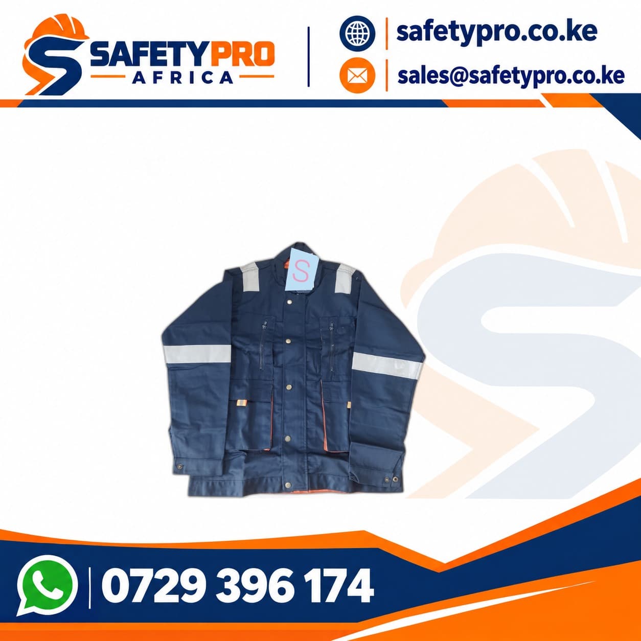 Blue Reflective Cargo Jacket