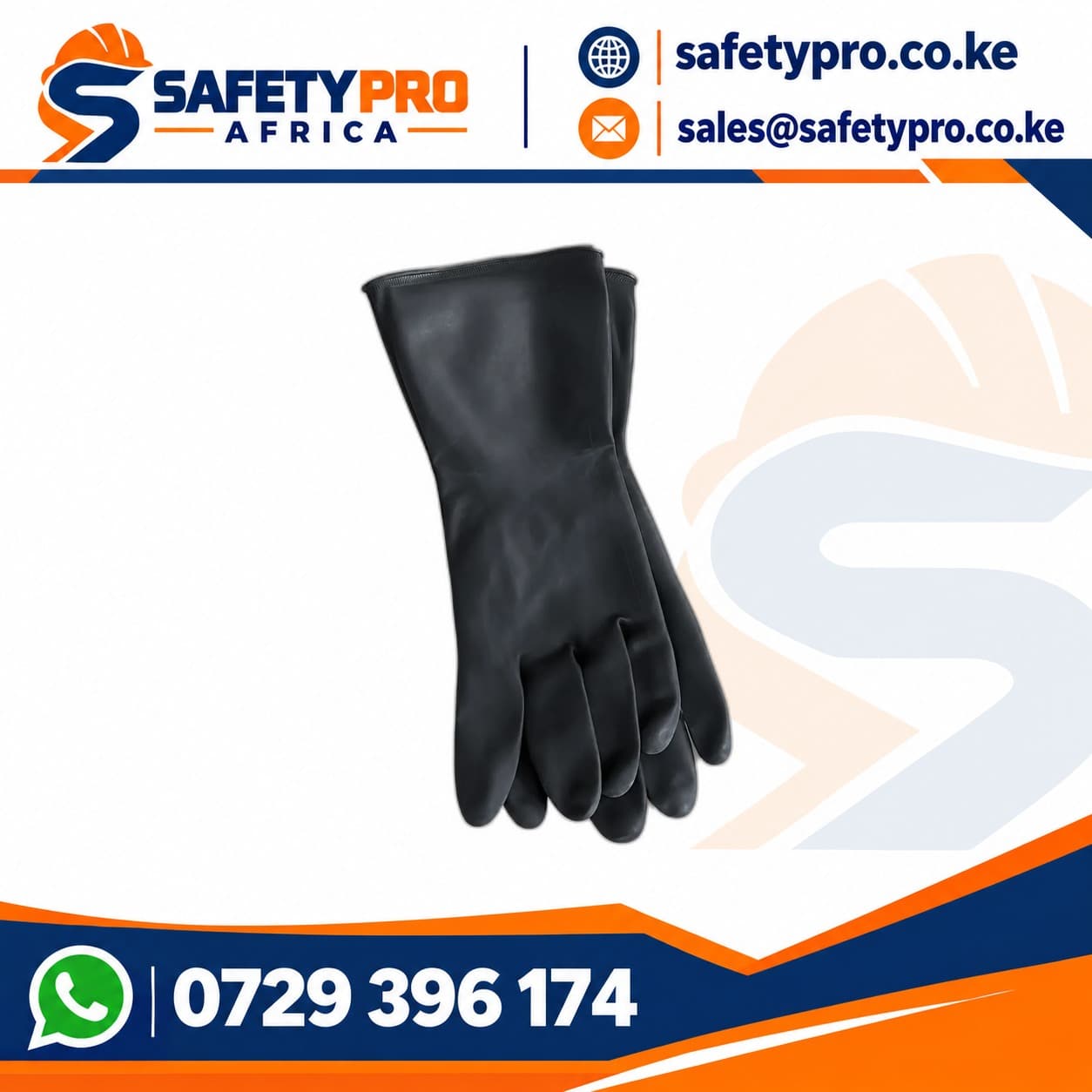 Chemical Resistant Rubber Gloves Short