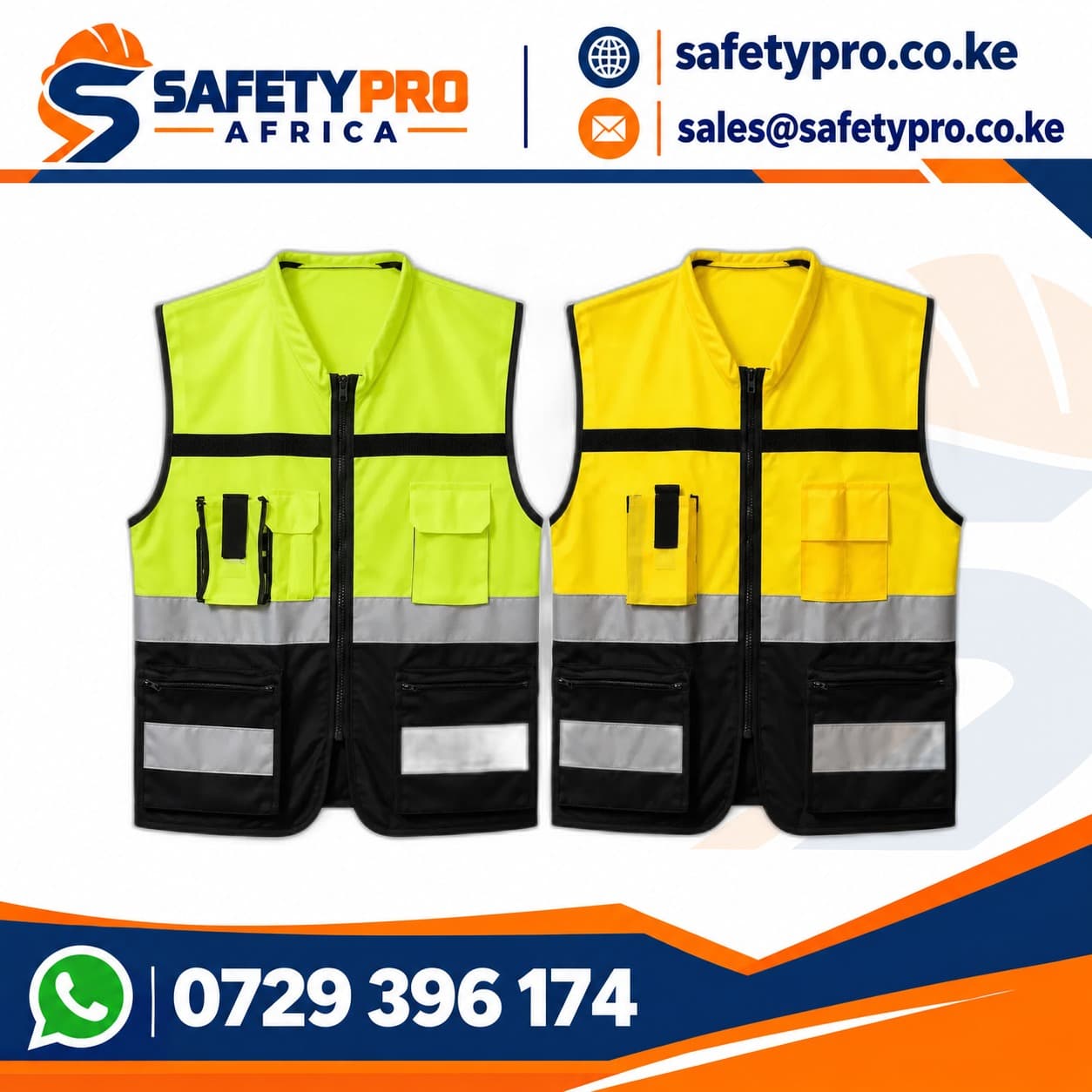 Chinese Collar Reflector Vest Heavy Duty