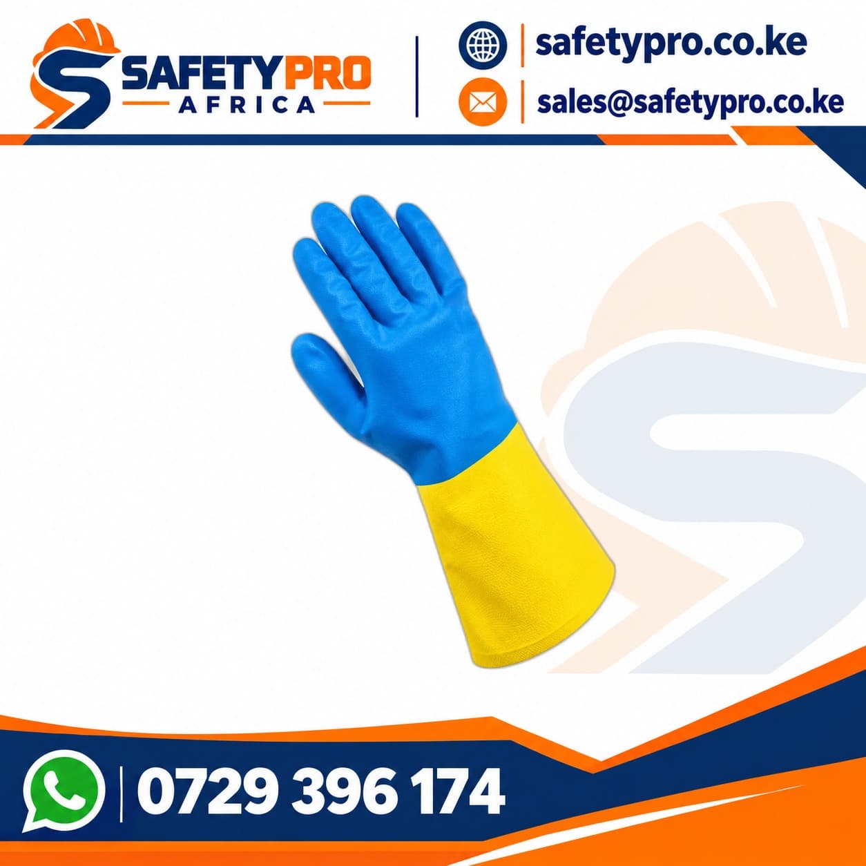 Duocolour Chemical Resistant Gloves – Blue & Yellow