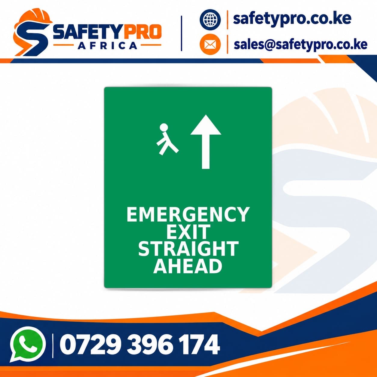 Emergency Exit Ahead Sign