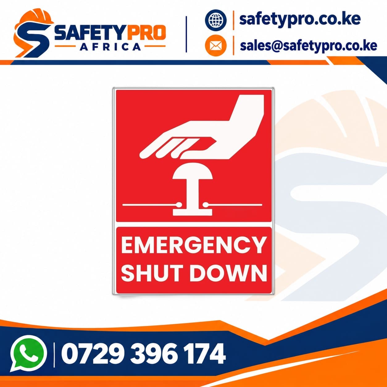 Emergency Shutdown Sign