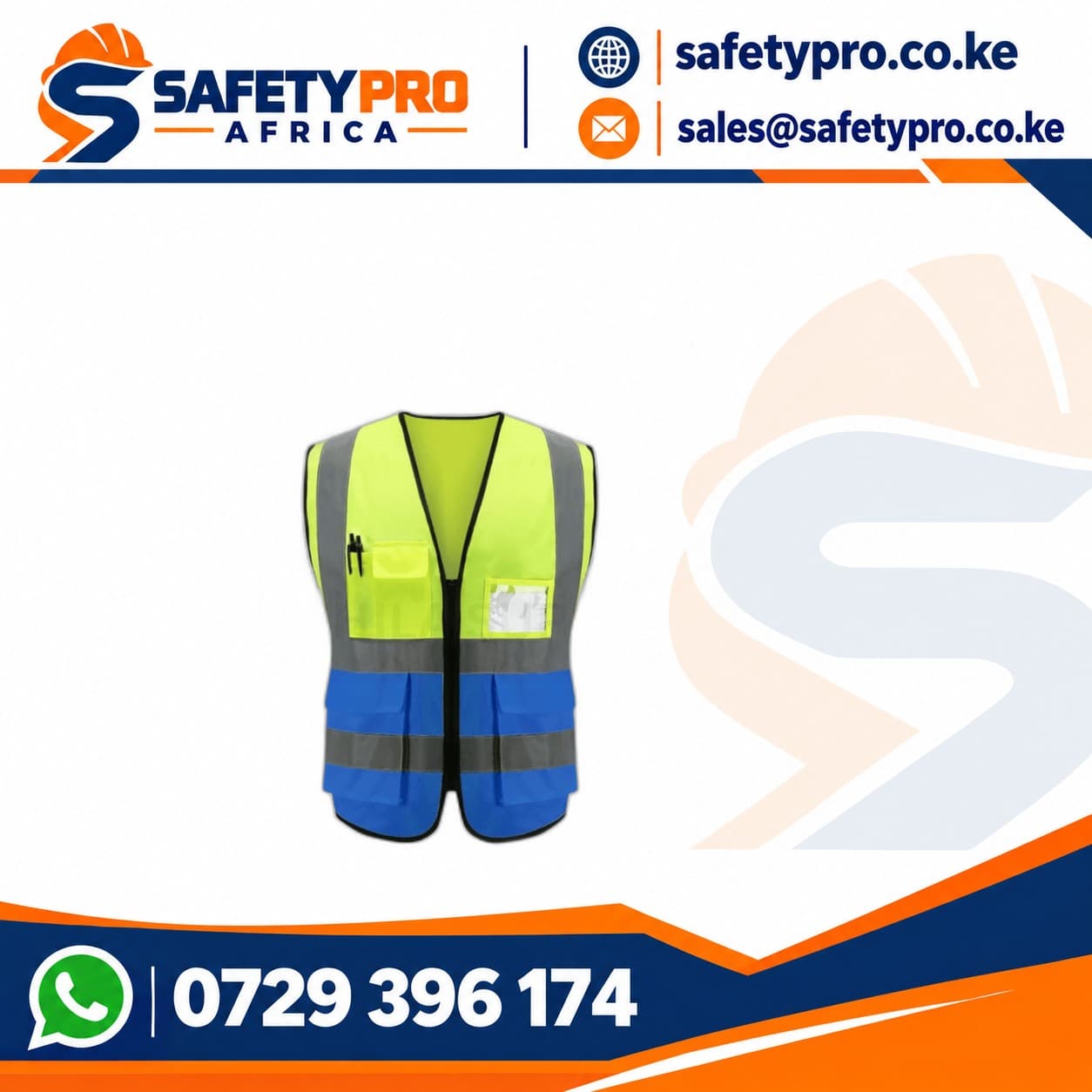 Executive Green & Blue Reflector Vest