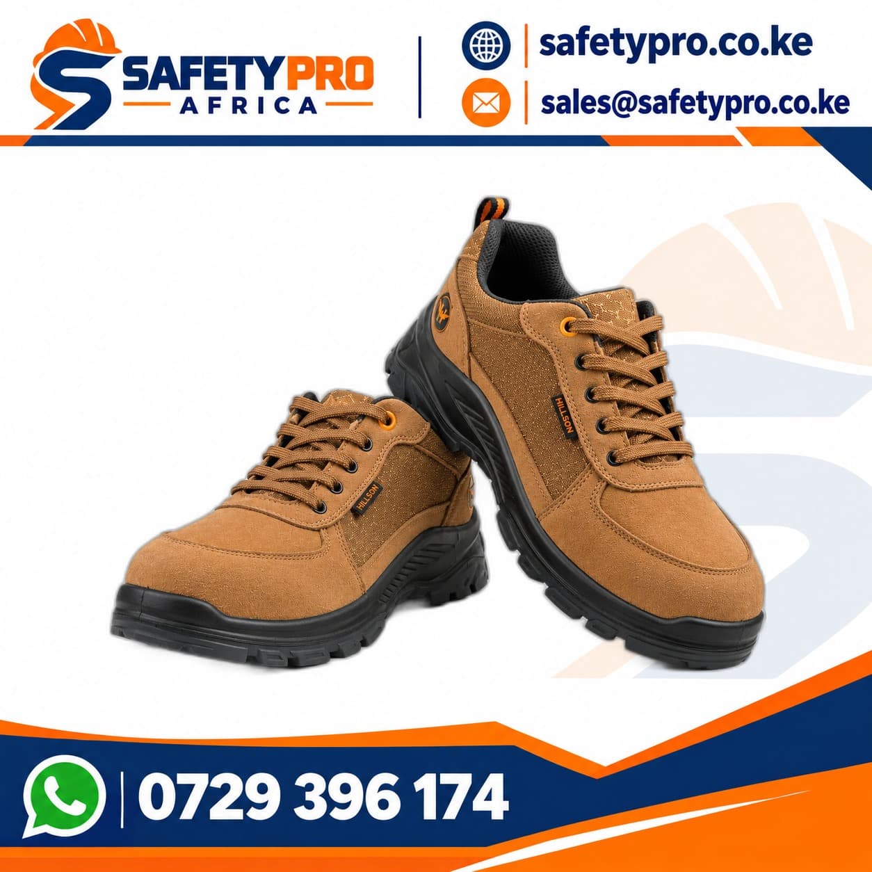 Hillson Light Weight Safety Shoe Brown