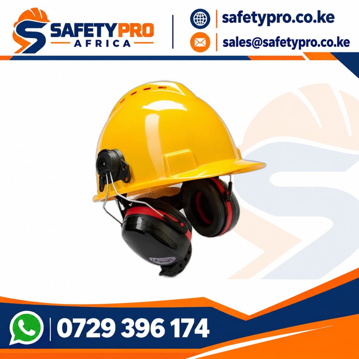 Industrial Helmet With Ear Muffs