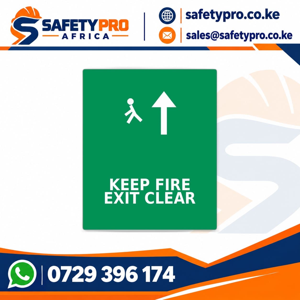 Keep Fire Exit Clear Sign