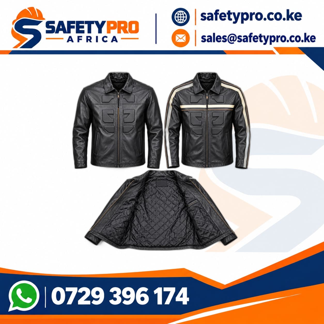 Leather Motorbike Jacket Ex Uk