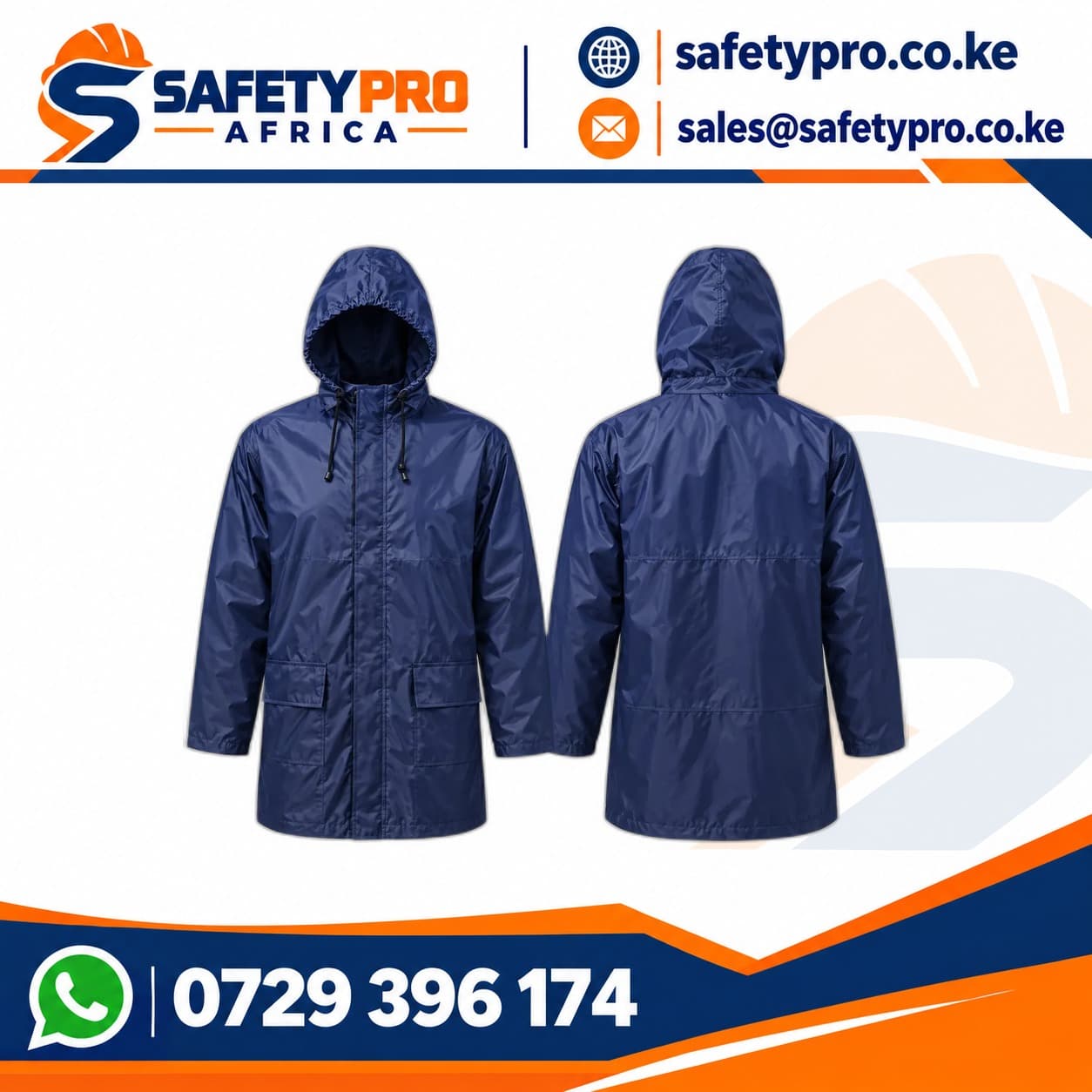 Navy Blue Light Duty Reflective Jacket
