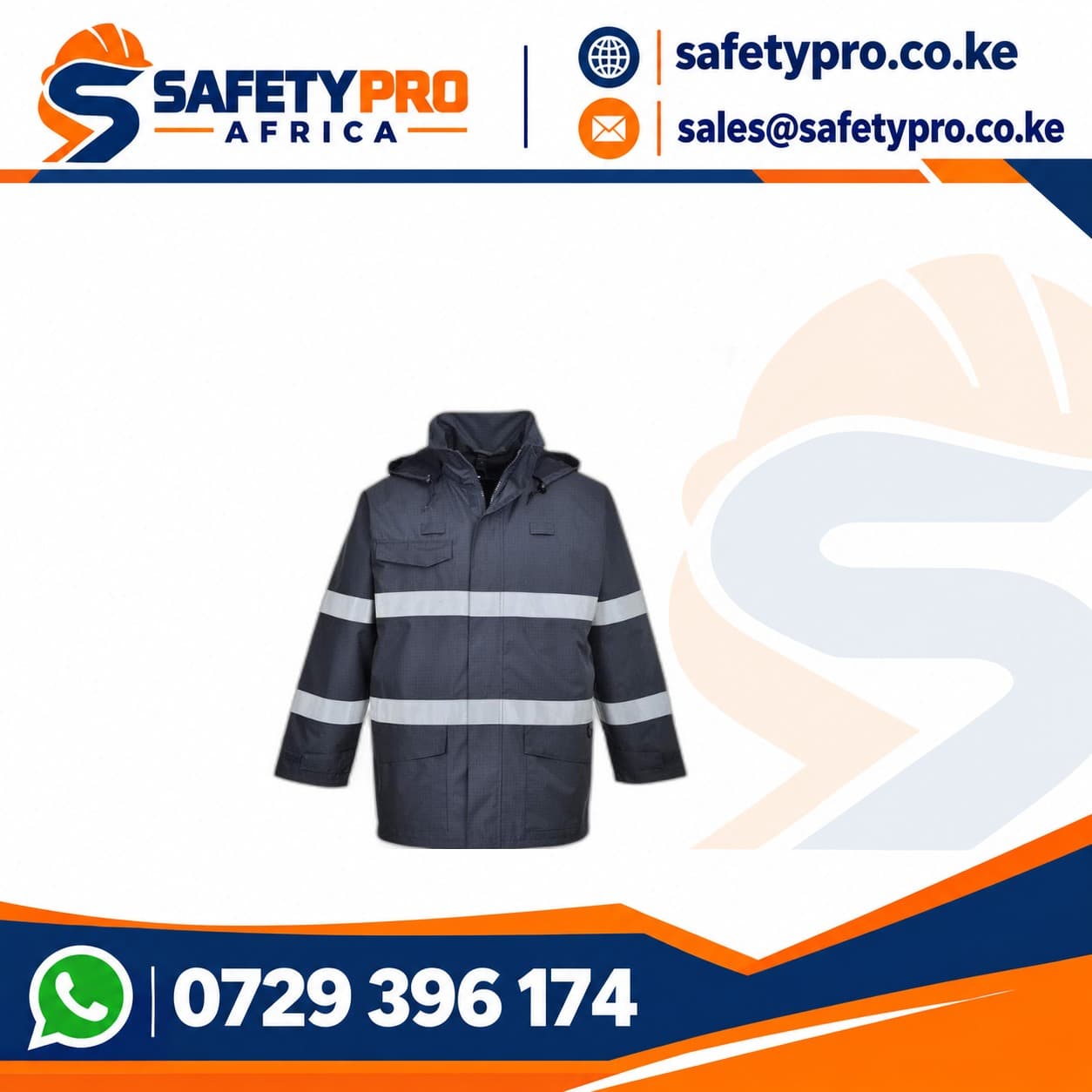 Navy Blue Reflective Rider Jacket