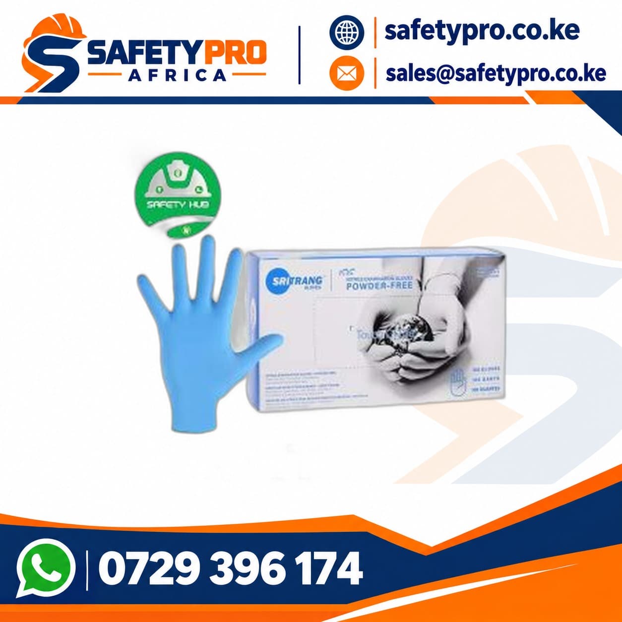 Ocean Blue Nitrile Powder Free Examination Gloves