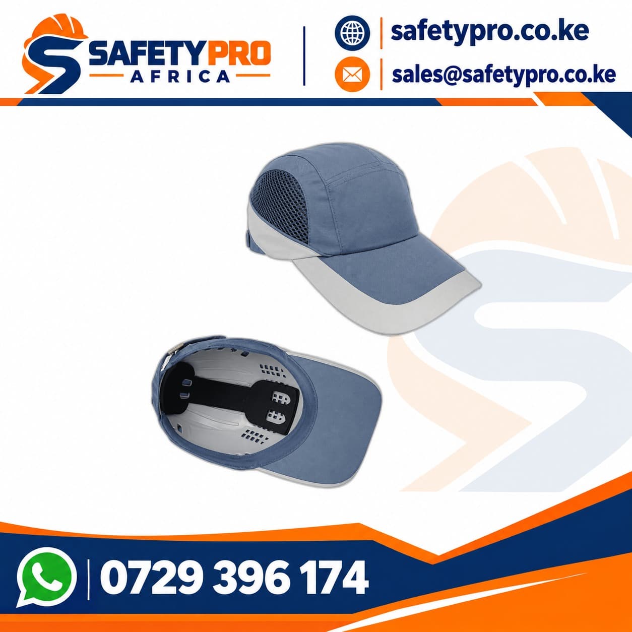 Polyamide Blue & Grey Bump Cap