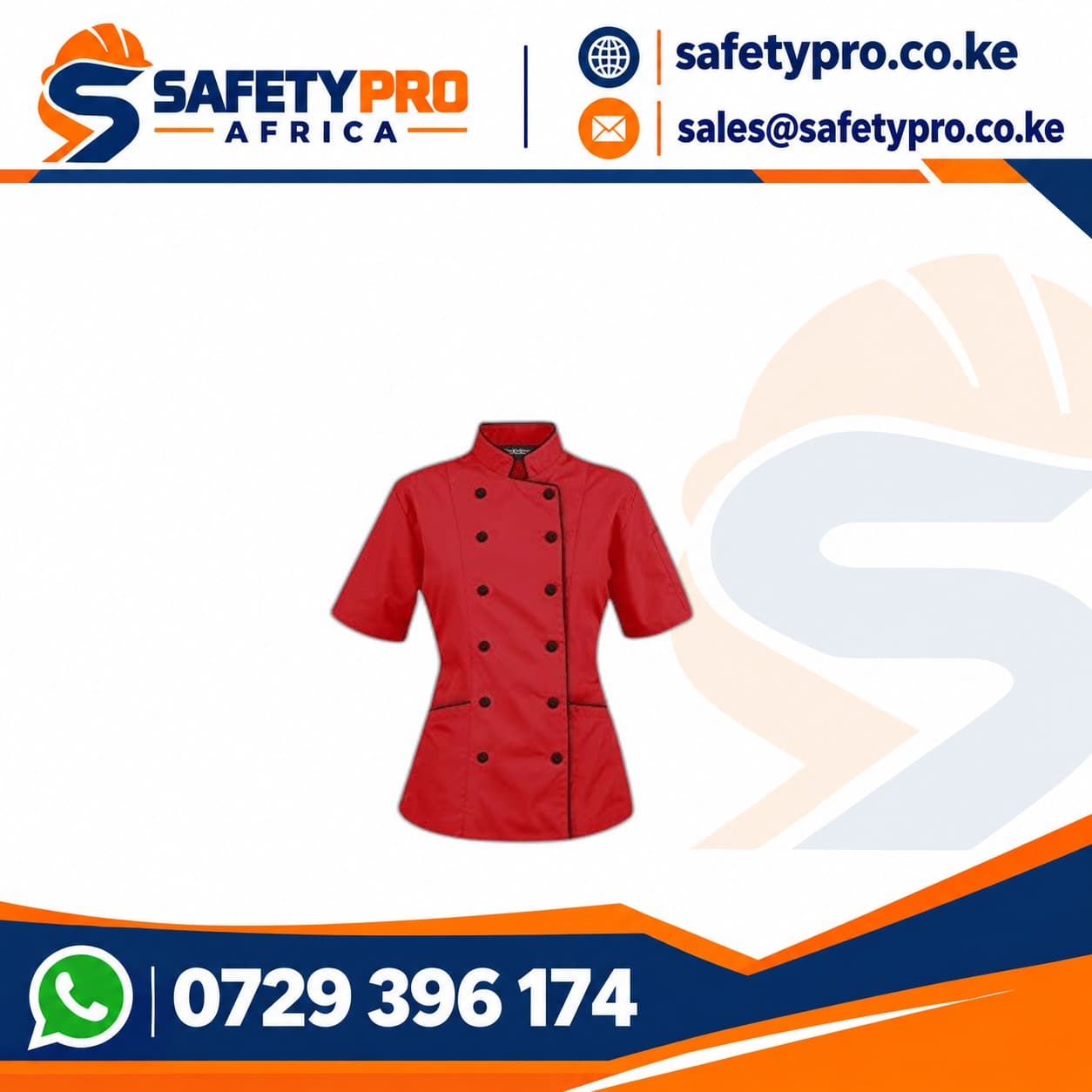 Red Cotton Chef Coat