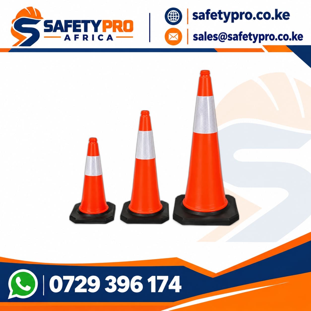 Reflective Road Cones – 50 Cm 75 Cm And 100 Cm