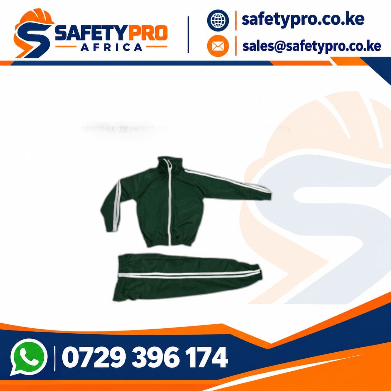 School Tracksuits Dark Green White Stripes