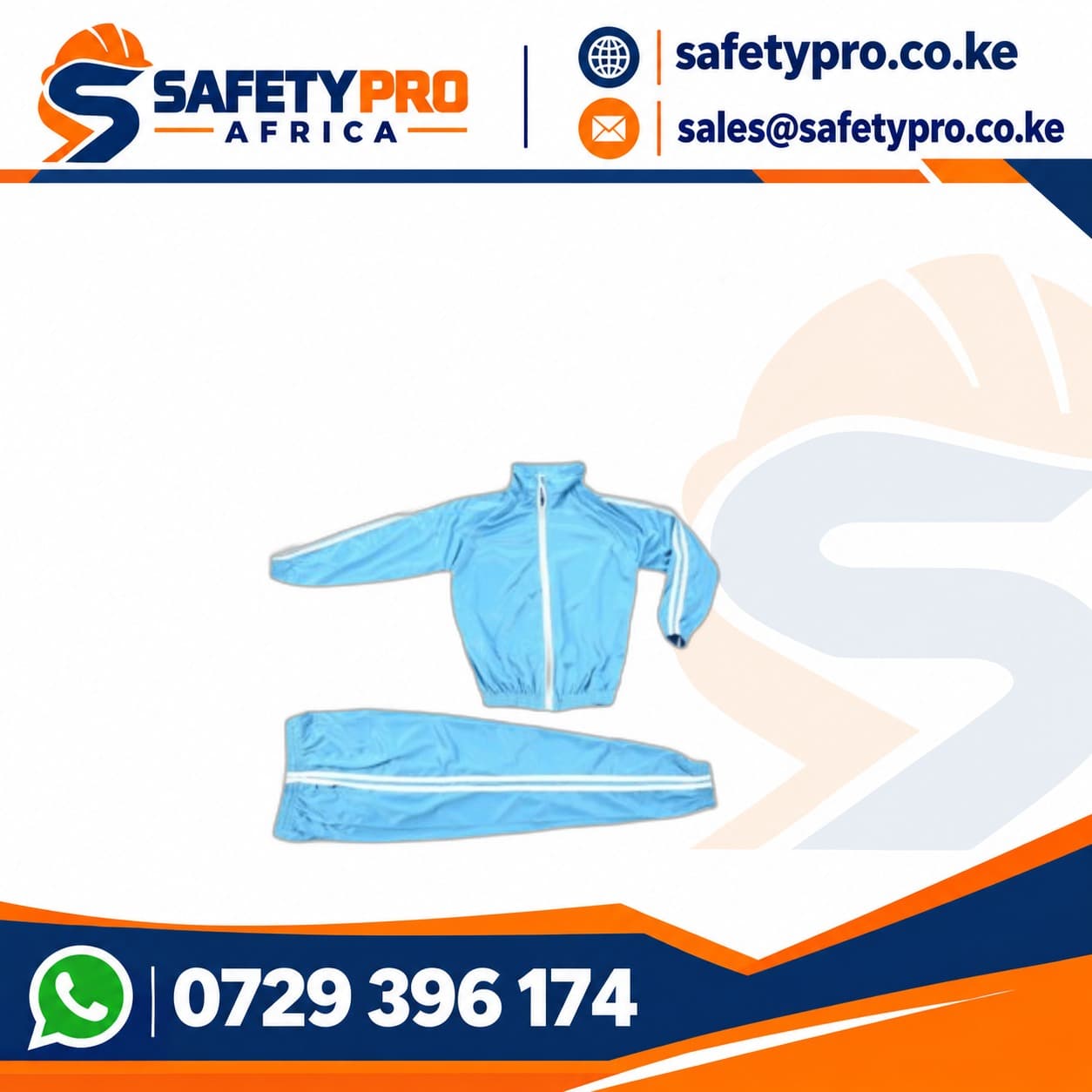 School Tracksuits Sky Blue White Stripes