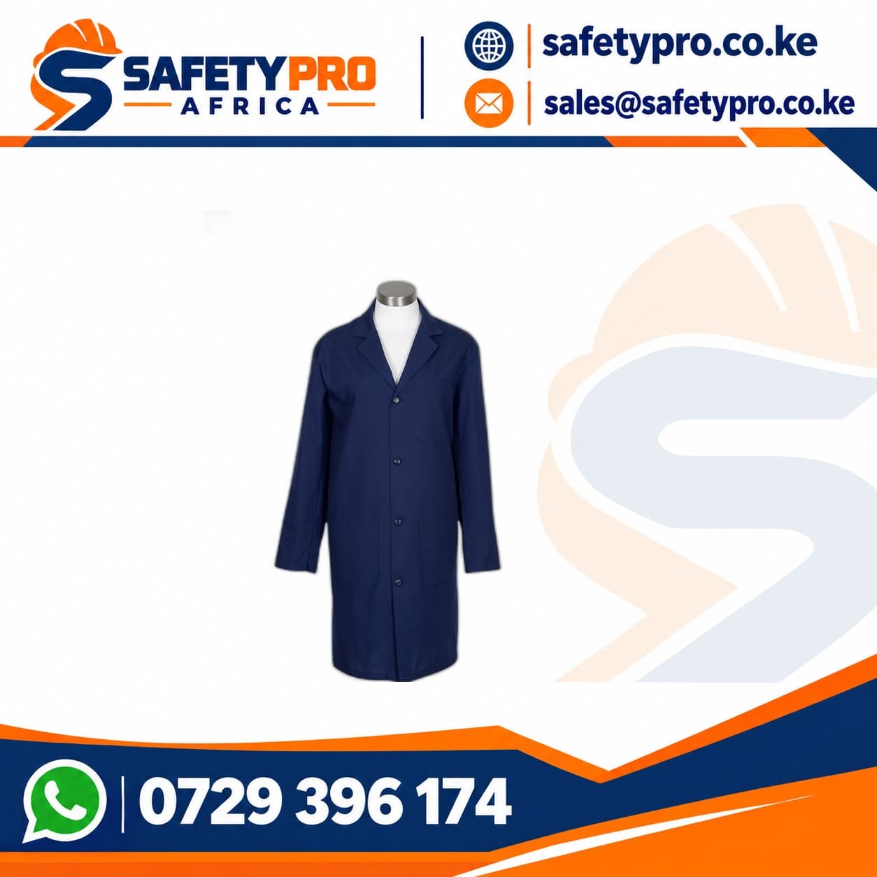 Twill Navy Blue Dust Coat