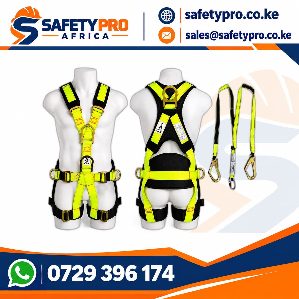Vaultex Full Body Harness With Shock Absorption Lanyards