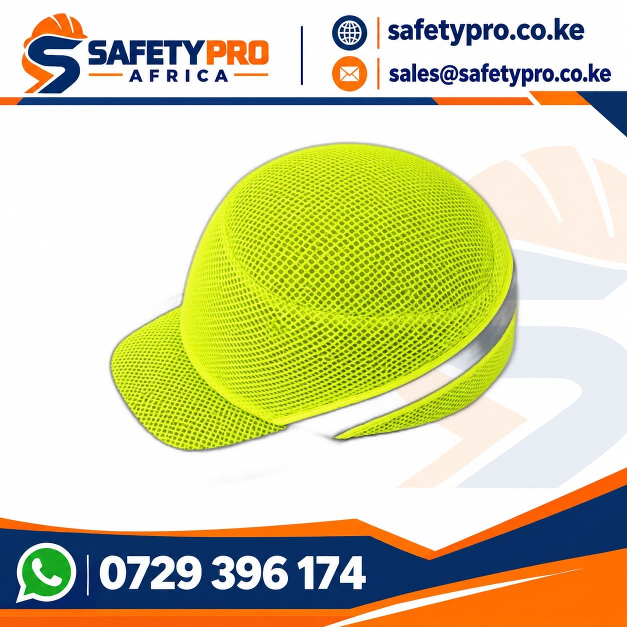 Yellow Reflective Mesh Bump Cap