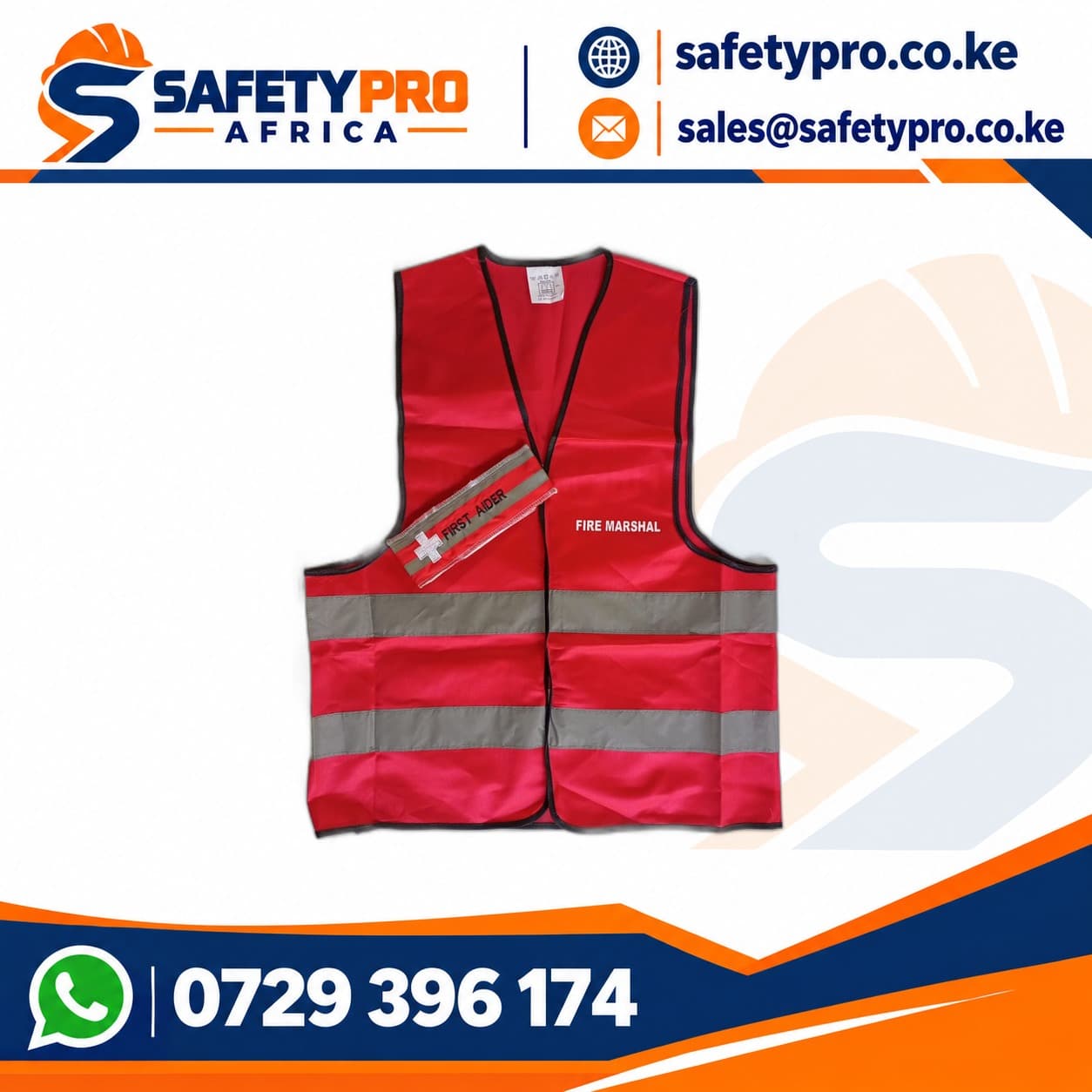 Branded Fire Marshal Reflective Vest