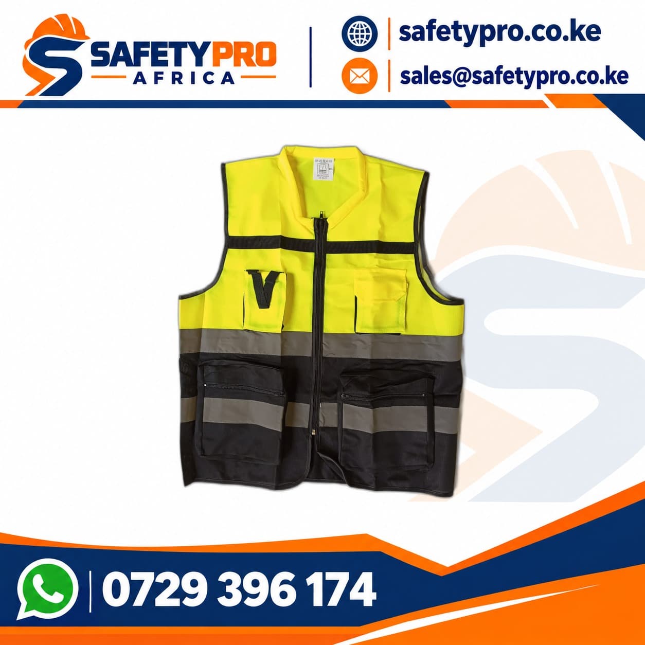 Designer Green Black Reflective Vests