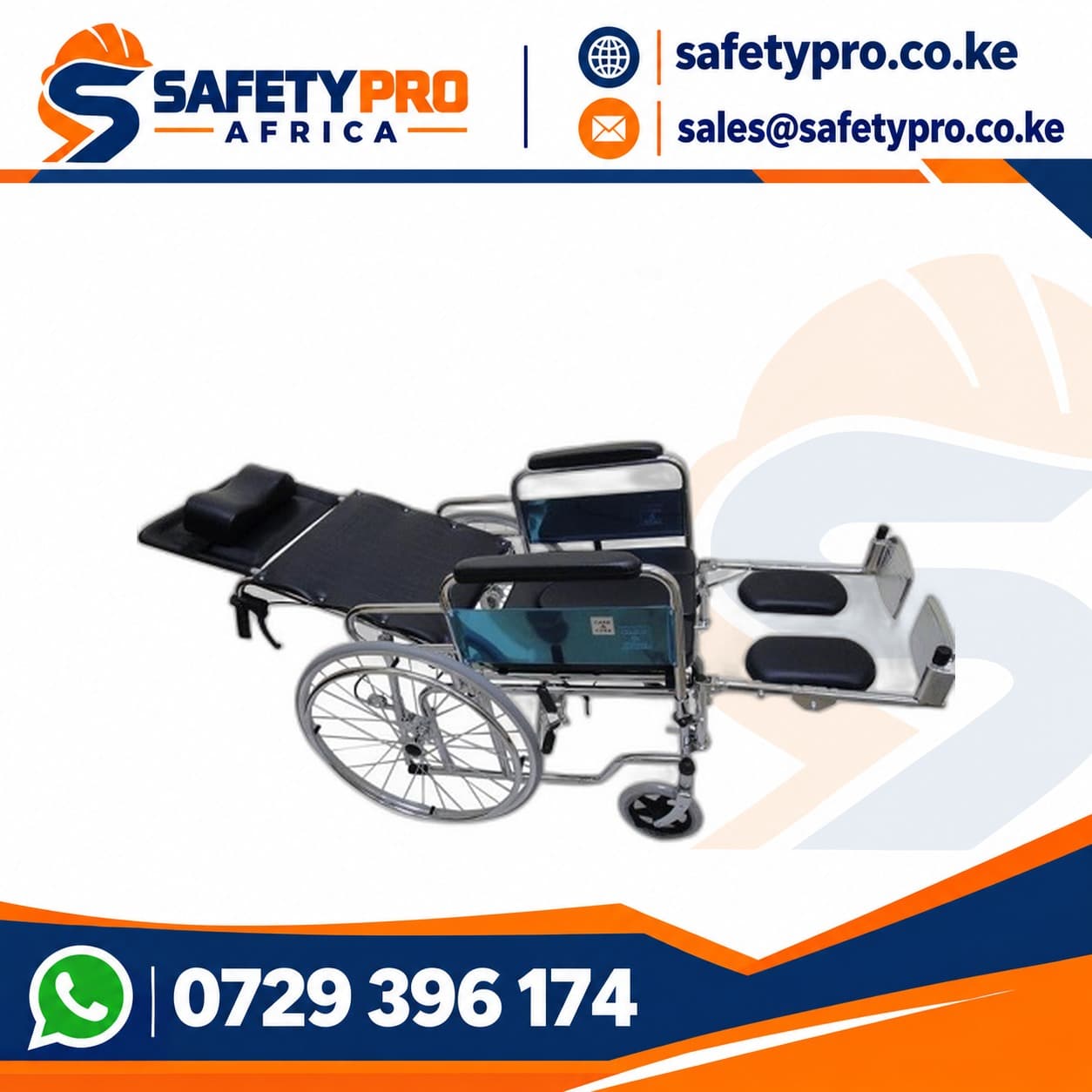 Heavy Duty Chrome Reclining Wheelchair With Commode Attachment