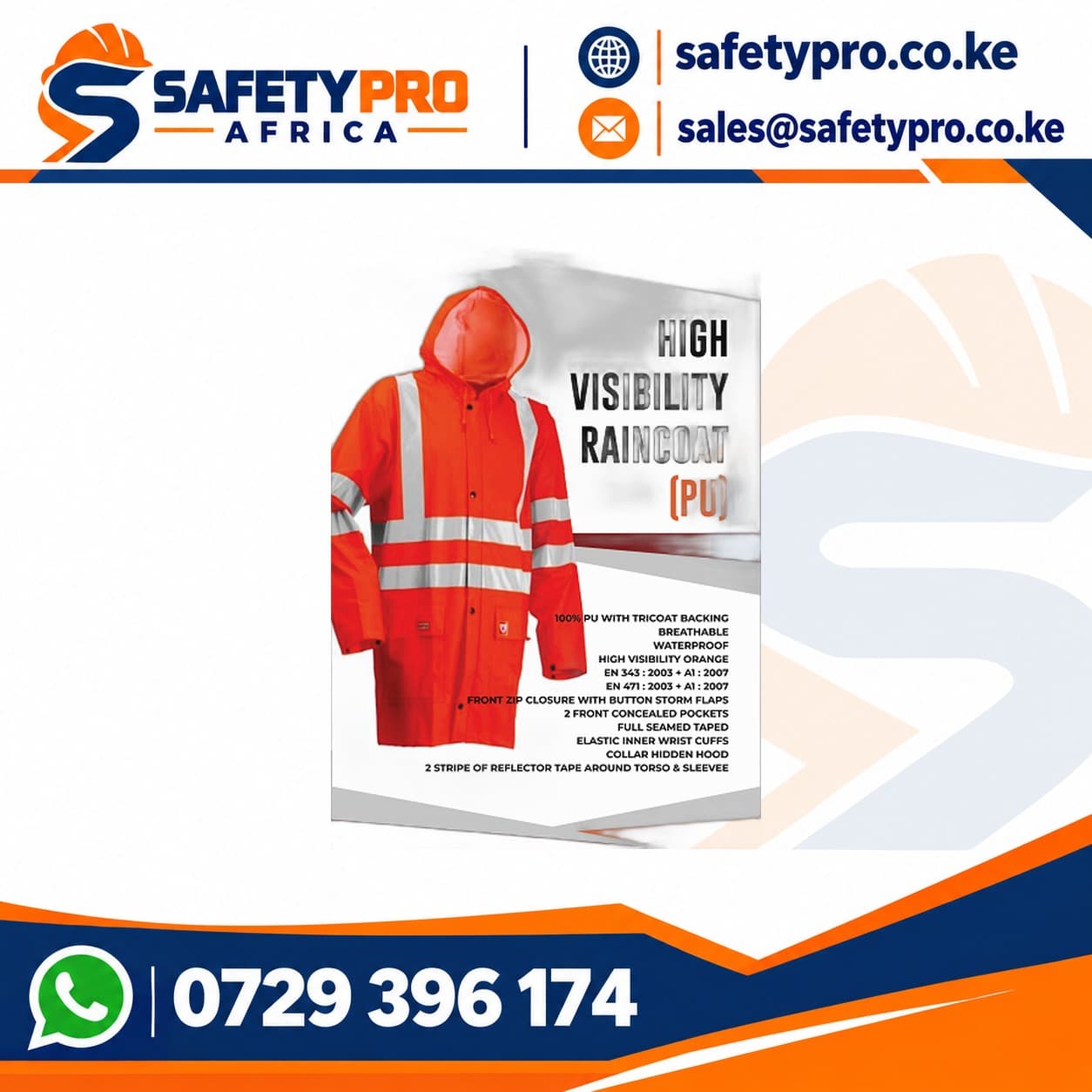 High Visibility Rain Coatpu