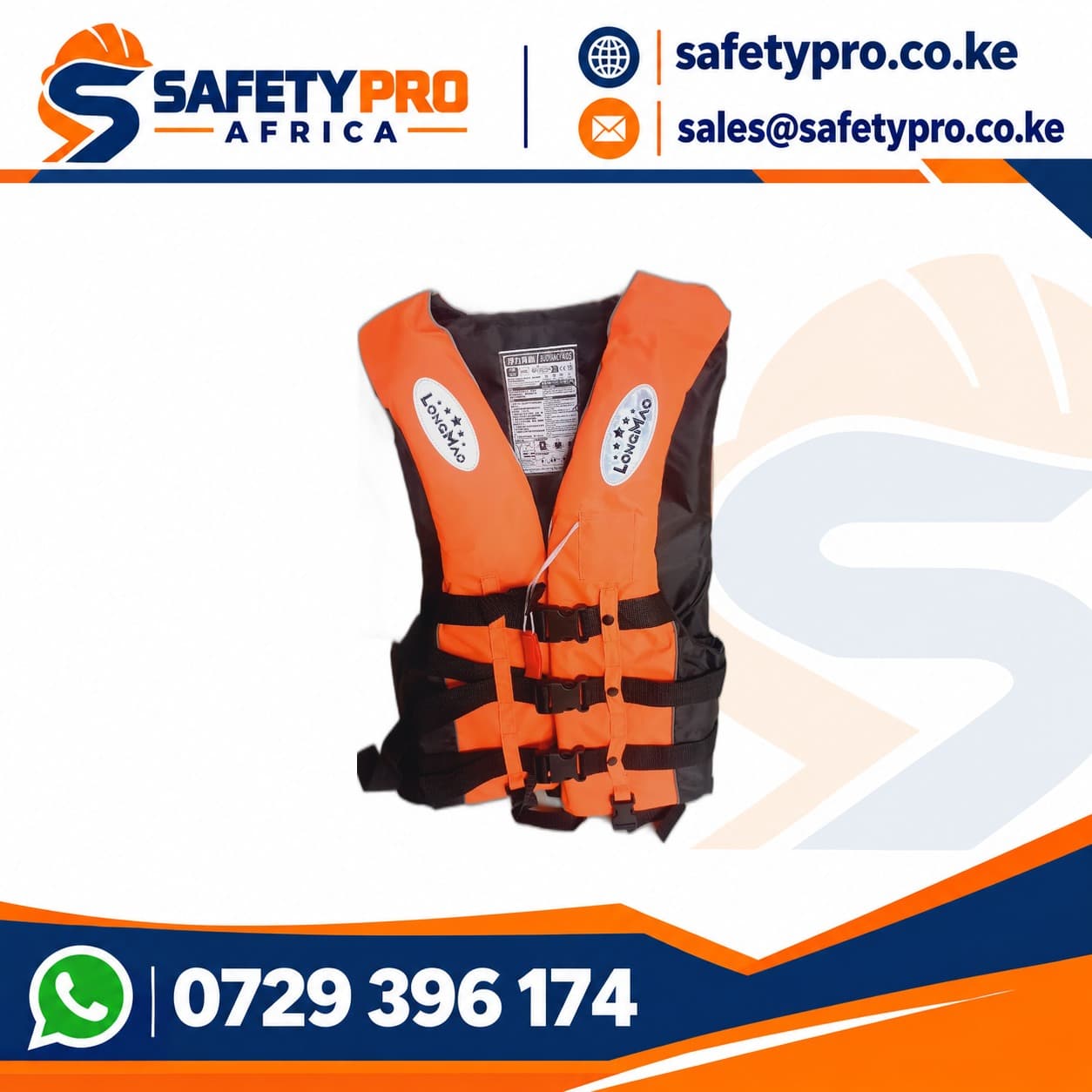 Longmao Life Jacket Orange Black