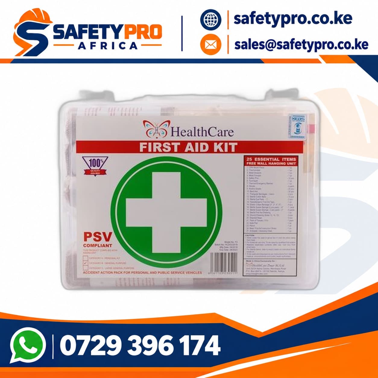 Medium Clear First Aid Kit