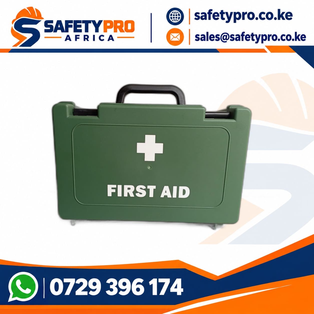 Medium Green Plastic First Aid Kit