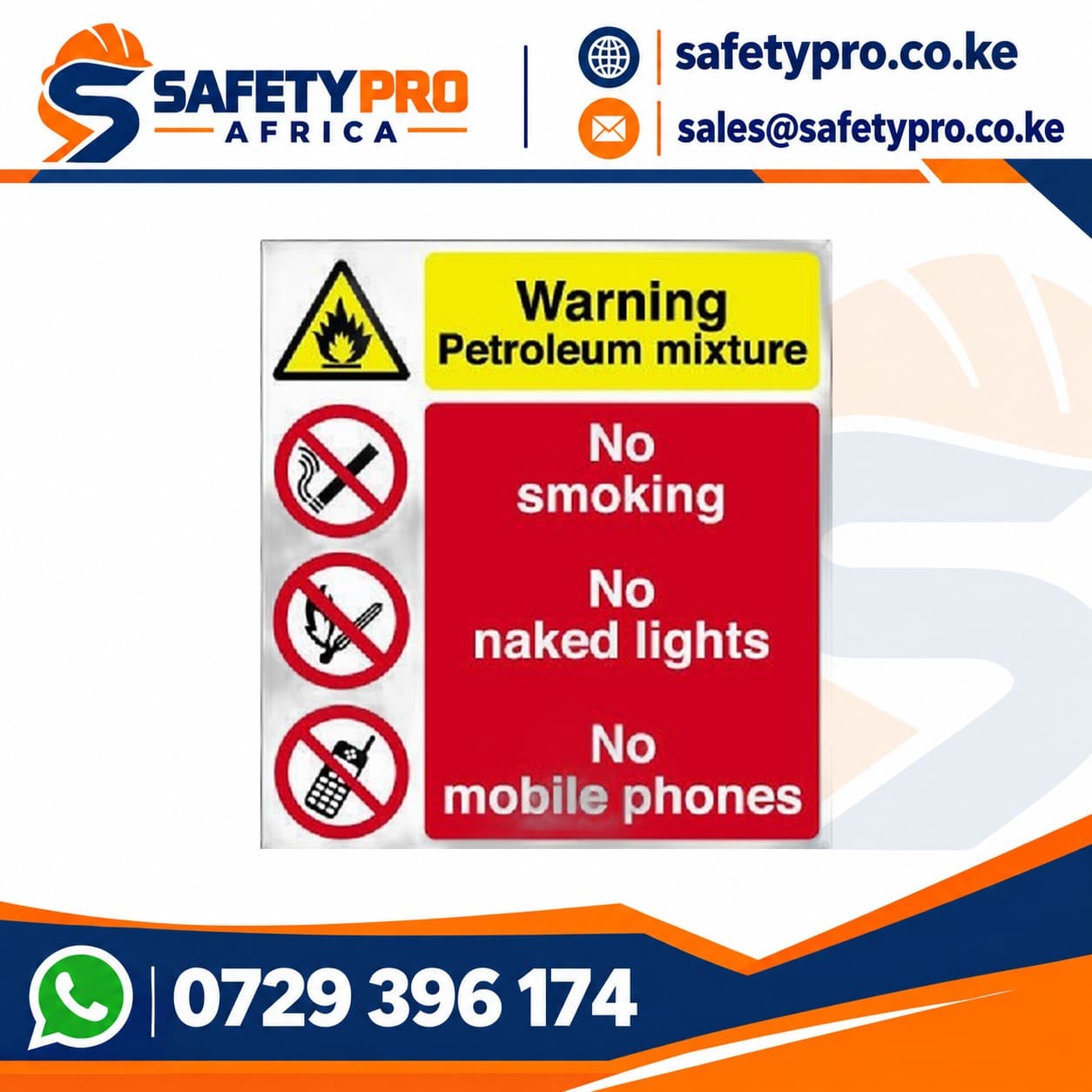 Petrol Station Warning Signs