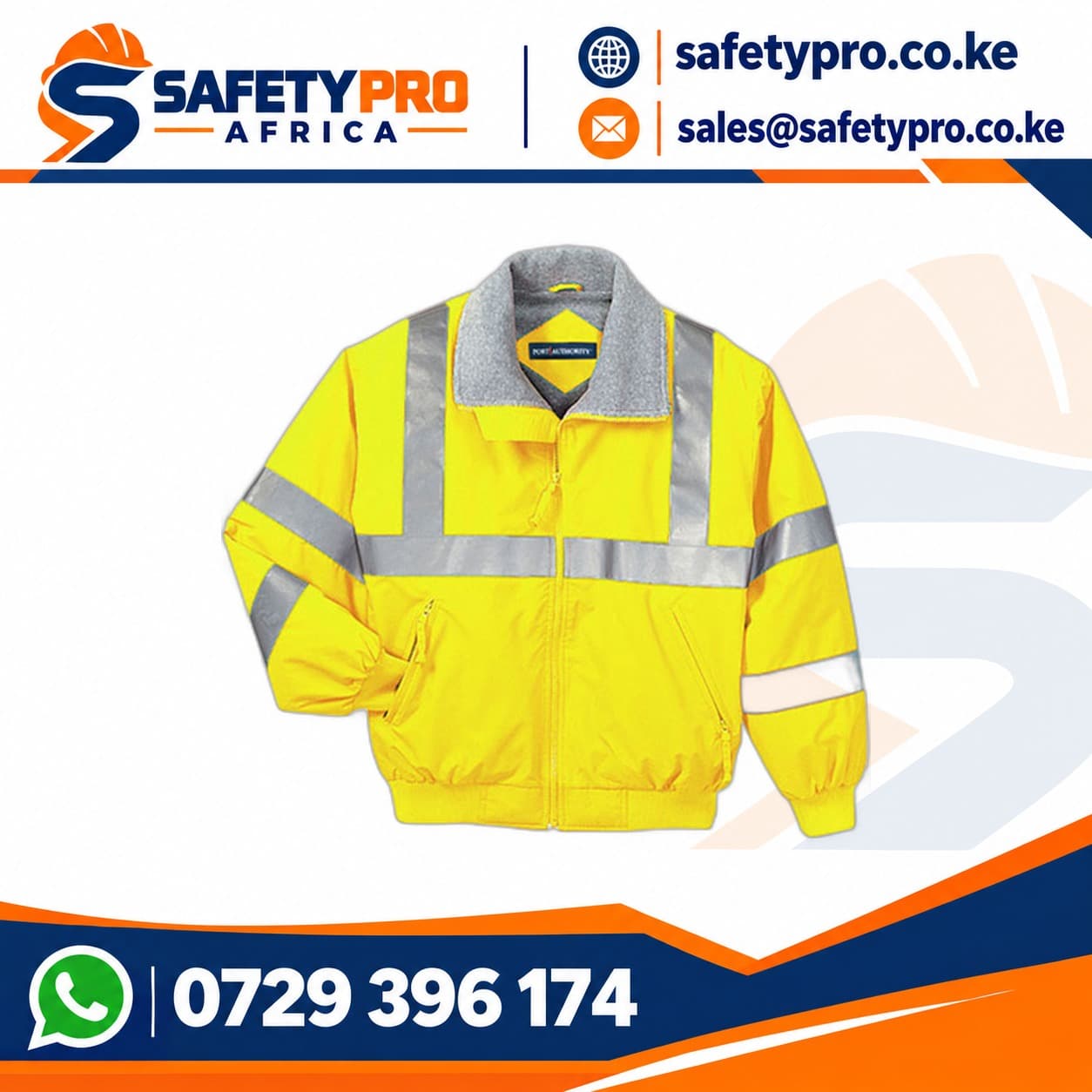 Safety Reflective Jacket Long Sleeve Yellow