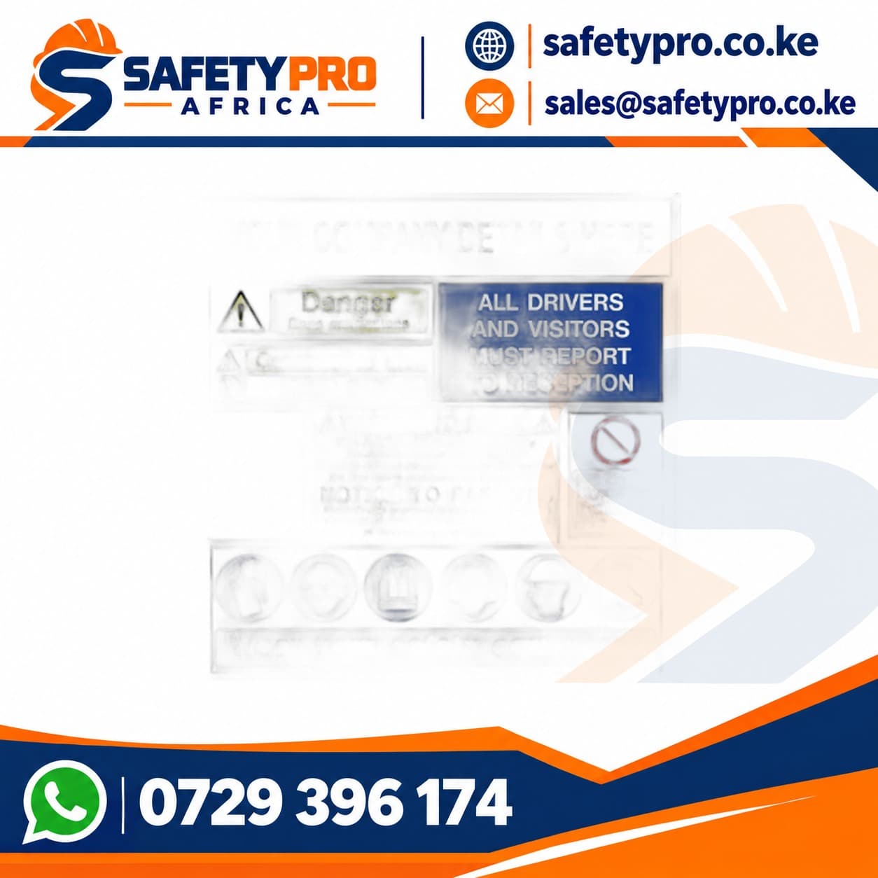 Safety Sign With Company Logo A1 Size