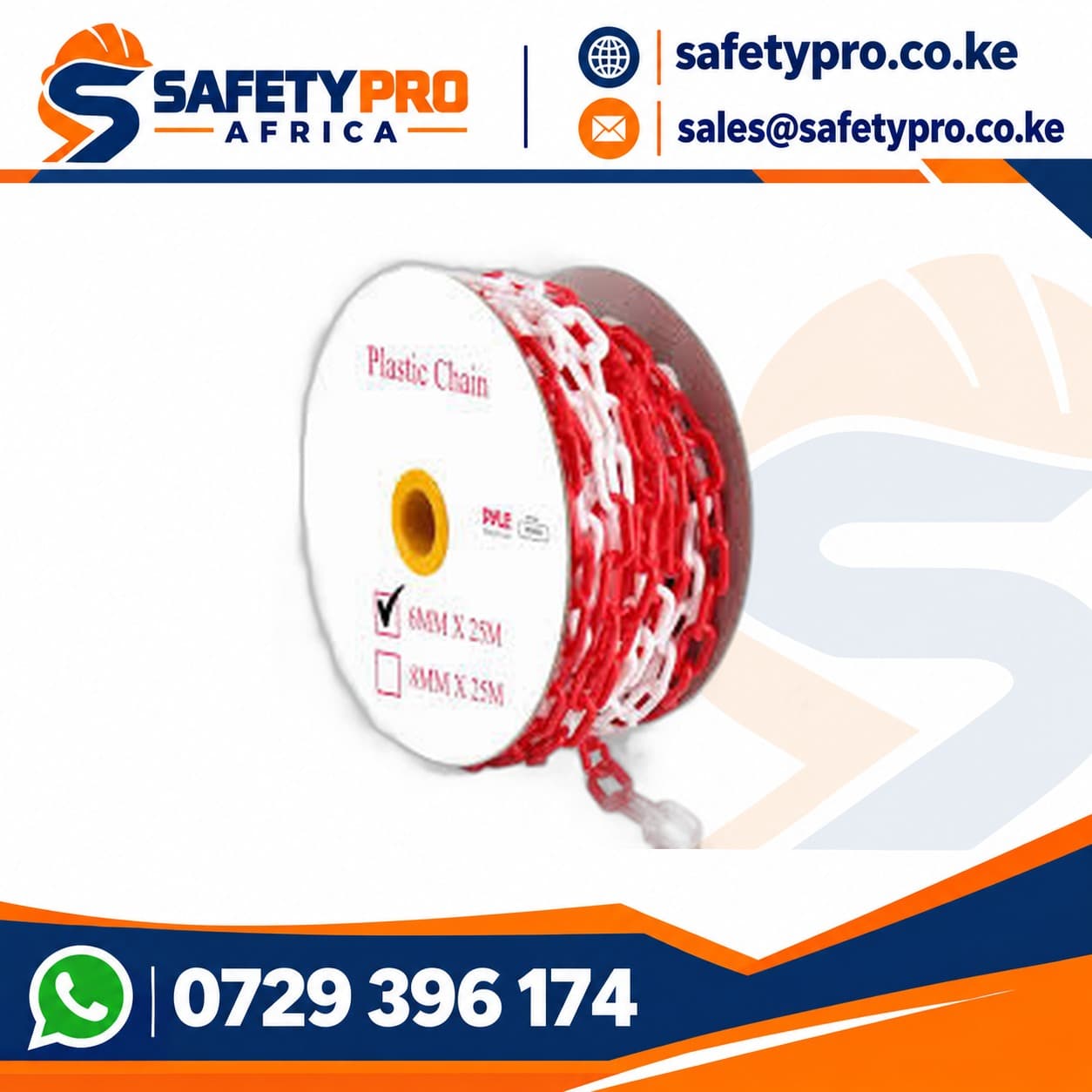Traffic Control Plastic Chain 25M By 6MM