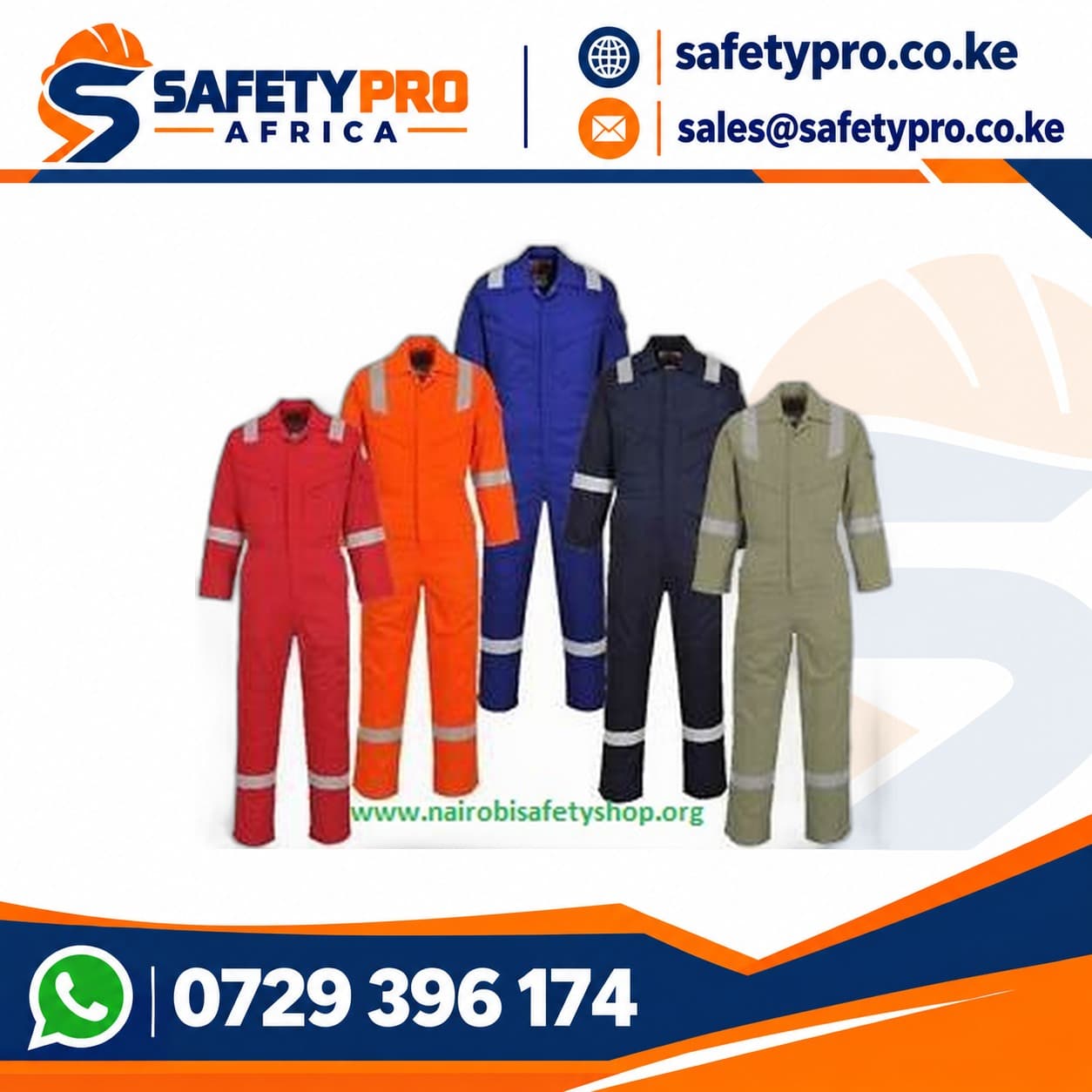 Twill Industrial Overalls With Reflectors
