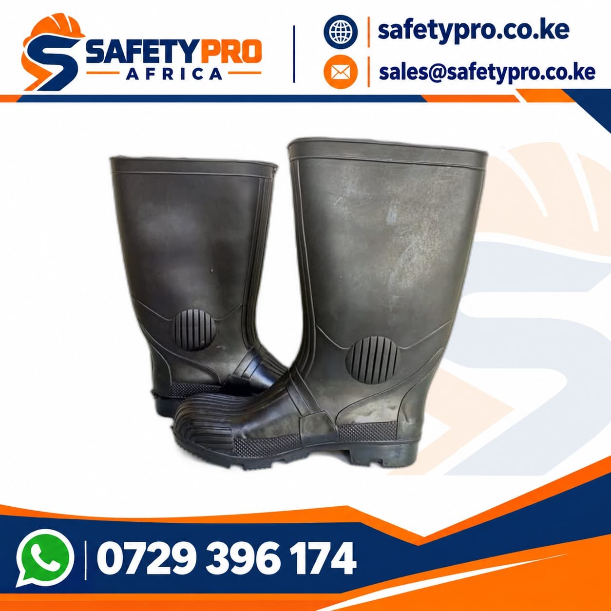 General Purpose Black Industrial Gumboot